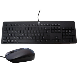 HP Optische Maus und Tastatur | Kabelgebunden | Schwarz