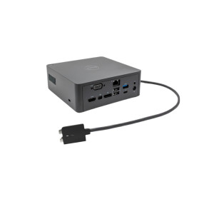 Dell K16A001 TB18DC USB-C Port Replikator Dockingstation | inklusive 240 Watt Netzteil | Silber